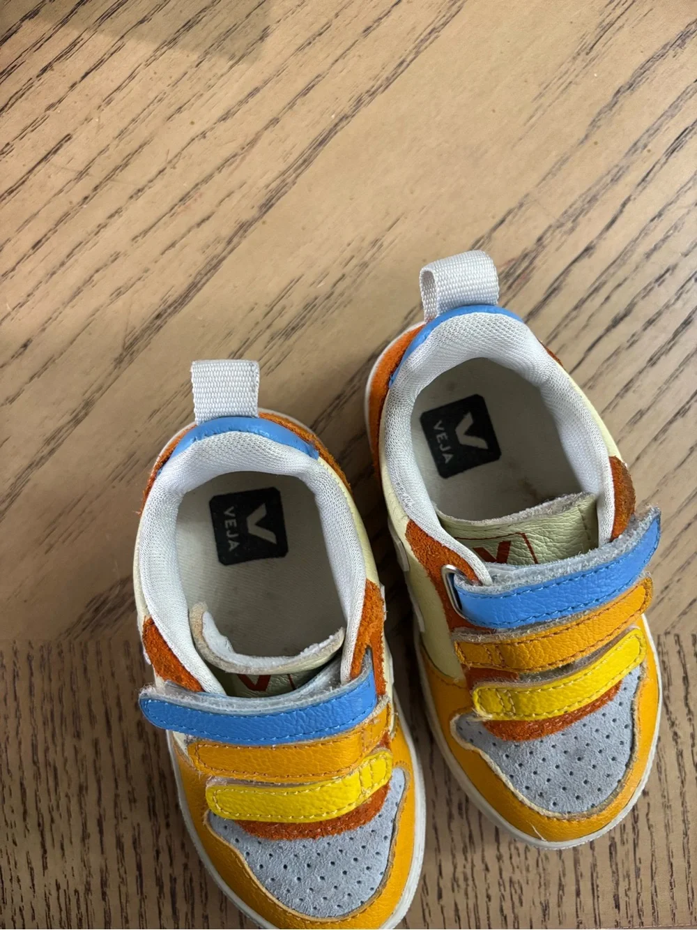 Veja Kids Yellow, Orange & Blue Velcro Sneakers